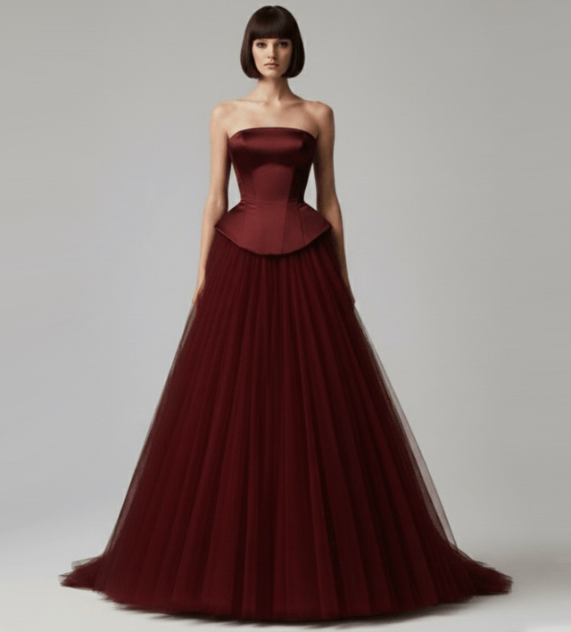 Vestito Bordeaux
