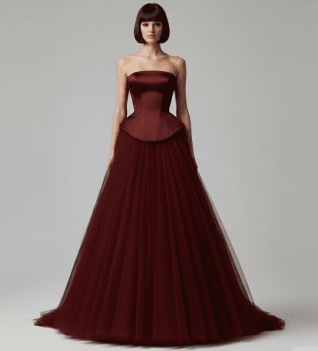 Vestito Bordeaux